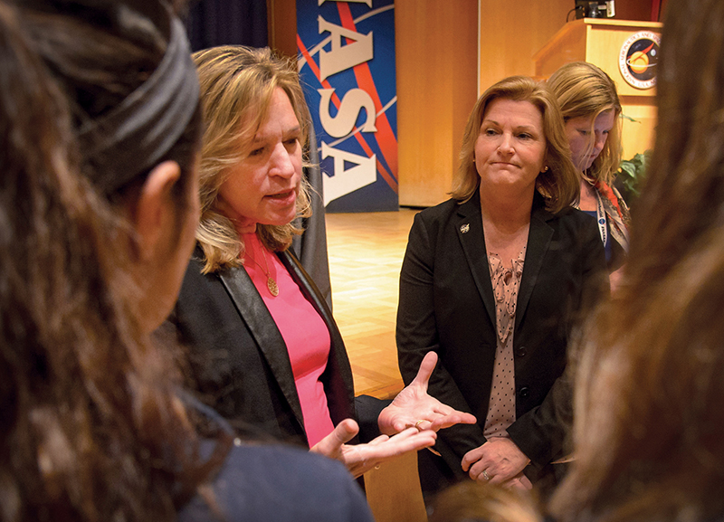Ellen Stofan speaks at a NASA Women in Action event in 2016.