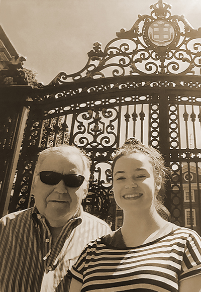 Image of Richard A. Derrig ’64 ScM, ’70 PhD and granddaughter Tess Rossi ’20