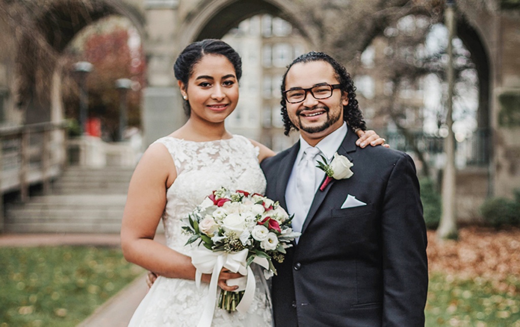 Ivy Alphonse-Leja ’14 wedding photo