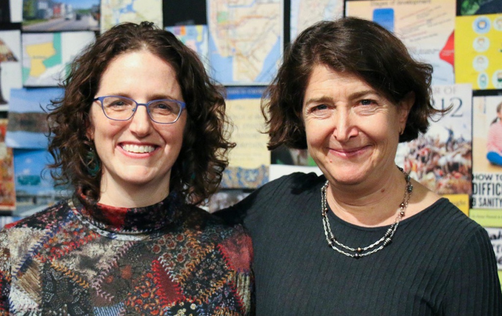 Image of playwright Lila Rose Kaplan and director Melia Bensussen of play We All Fall Down