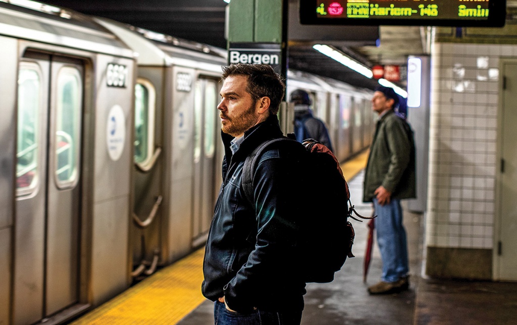 Image of Kevin Roose in a subway station