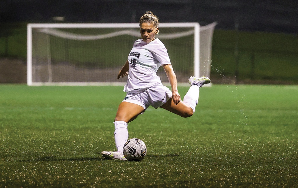 Photo of Women's Soccer team playing Penn