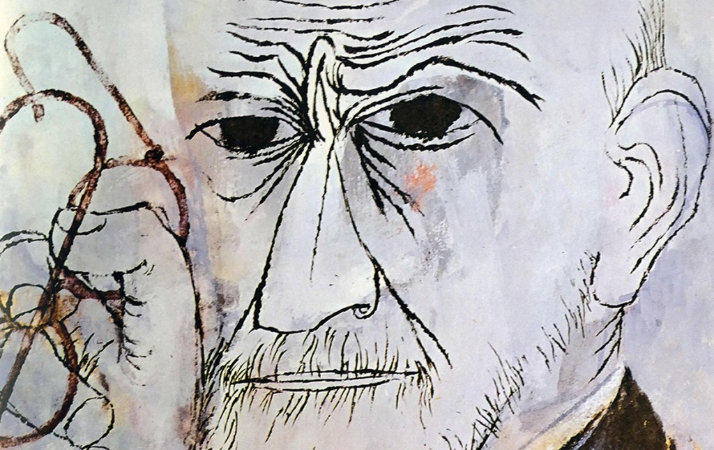 Illustration of Sigmund Freud 