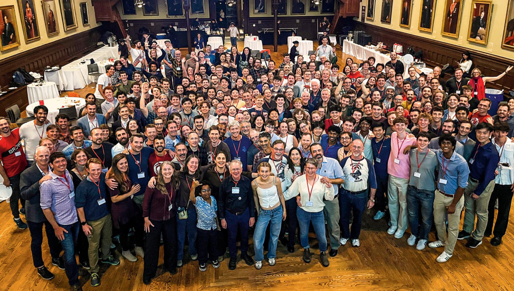 Ultimate Frisbee reunion pic in Sayles