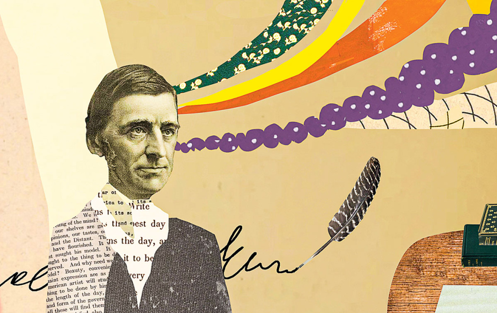 Illustration of Ralph Waldo Emerson by Katherine Streeter