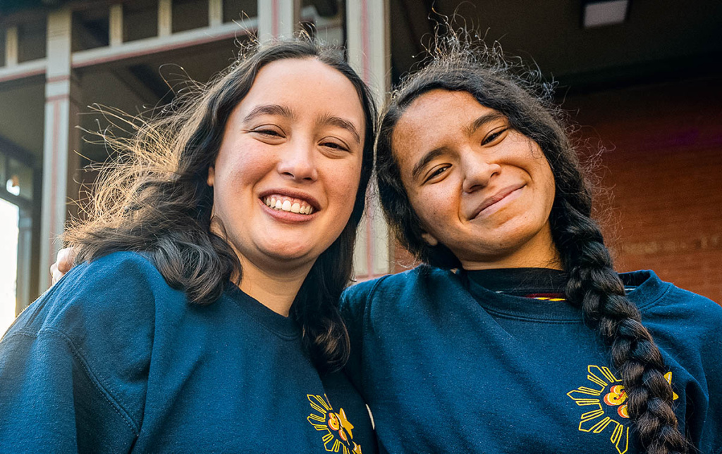 Two smiling people