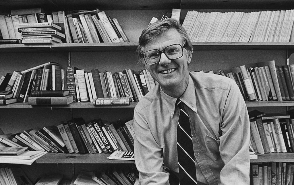 Gordon Wood in front of books