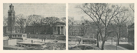 Vintage image of John Hay Library from 1908.