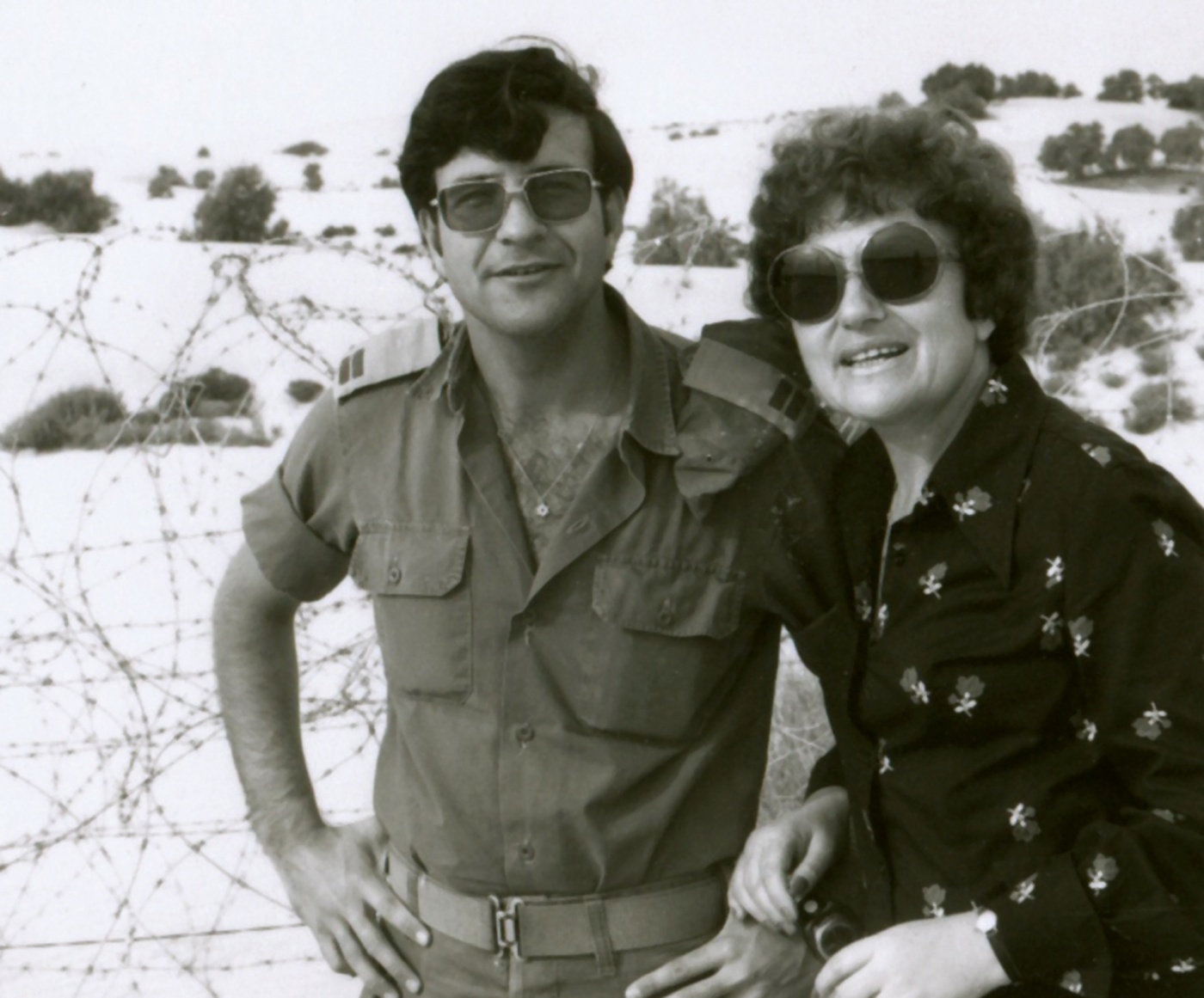 Bartov in Israel with his mother in 1975.