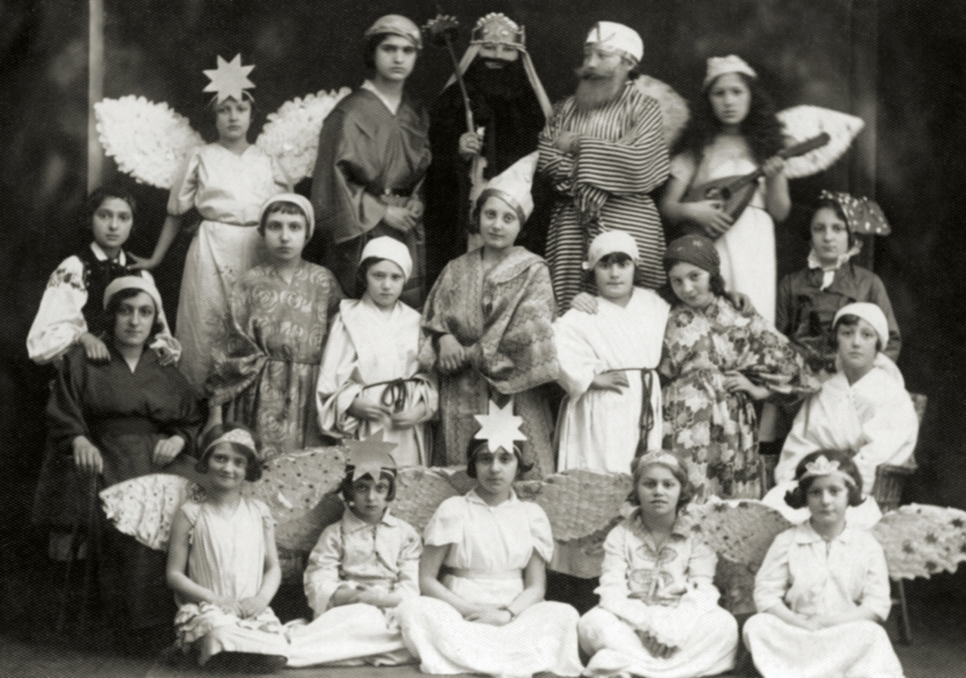 Jewish students in Buczacz in the play Joseph and His Brothers in 1934, almost a decade before the Nazis invaded.