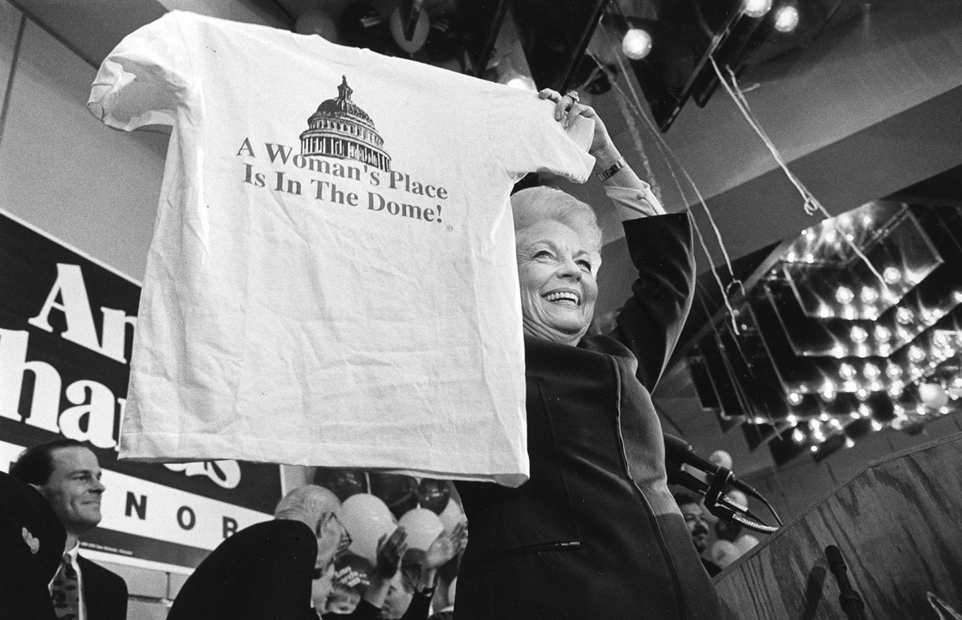 Texas governor Ann Richards on election night 1988.