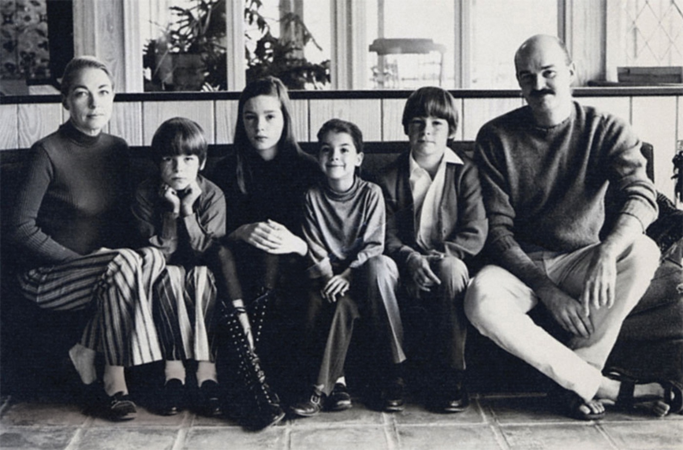 Richards (3rd from left) and family in Austin, 1970.