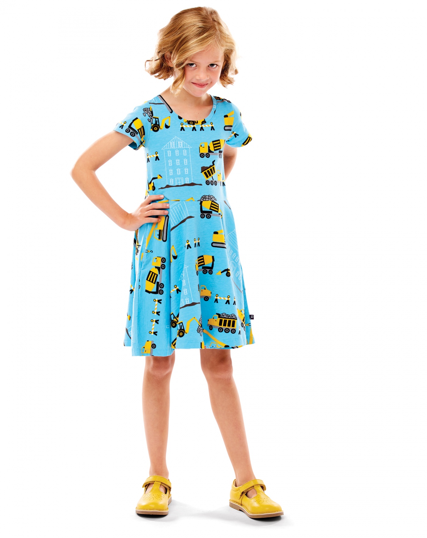 construction print dress