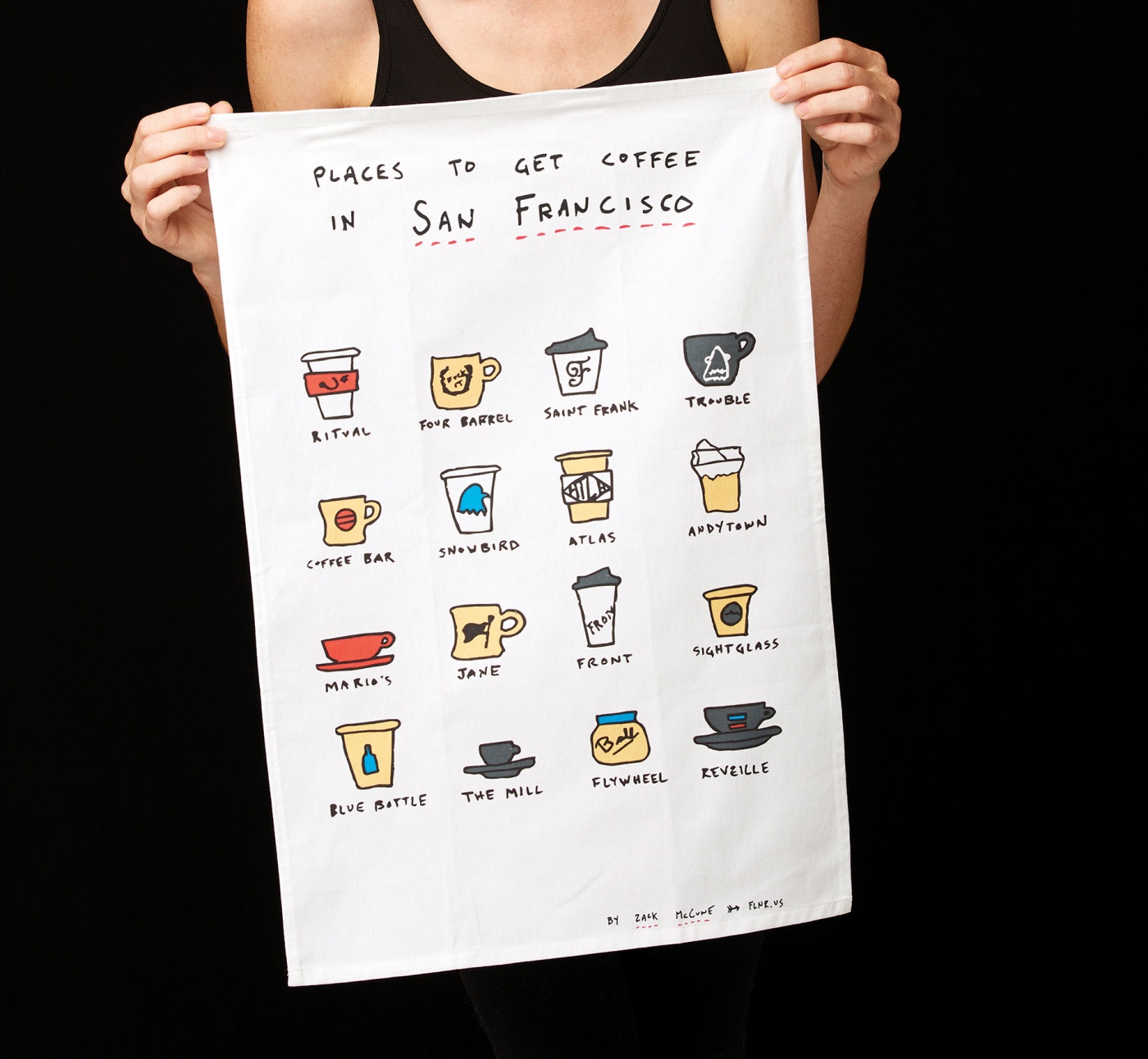 SF coffee spots towel