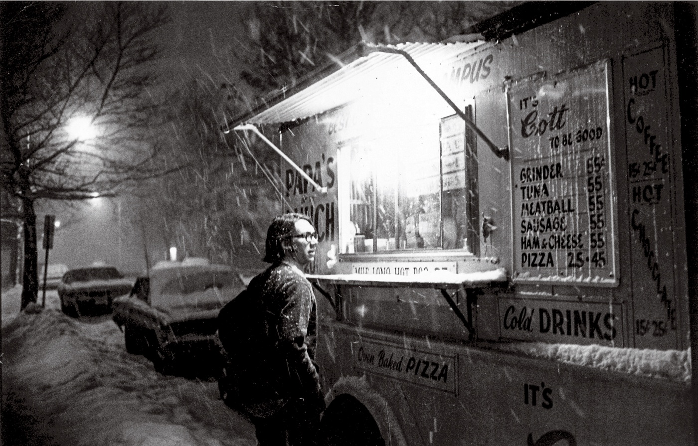 Neither Snow Nor Gloom of Night stopped Papa's Lunch Truck