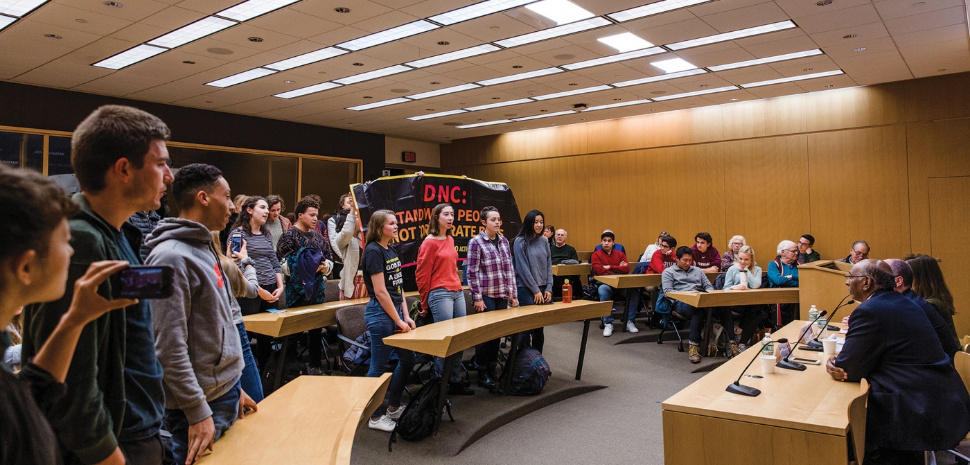 Student protestors interrupted the second debate