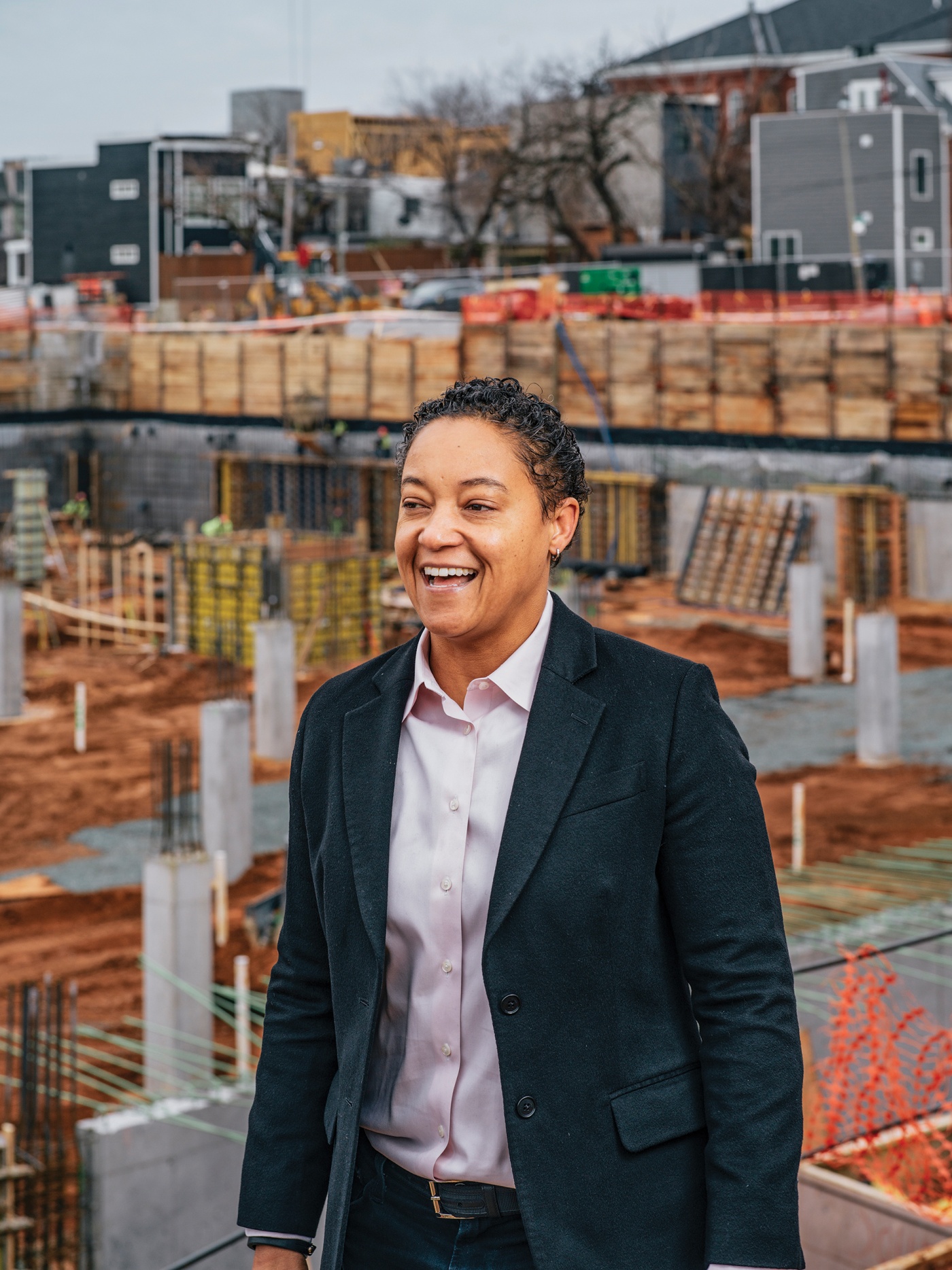 Photo of Angel Brunner on large construction site