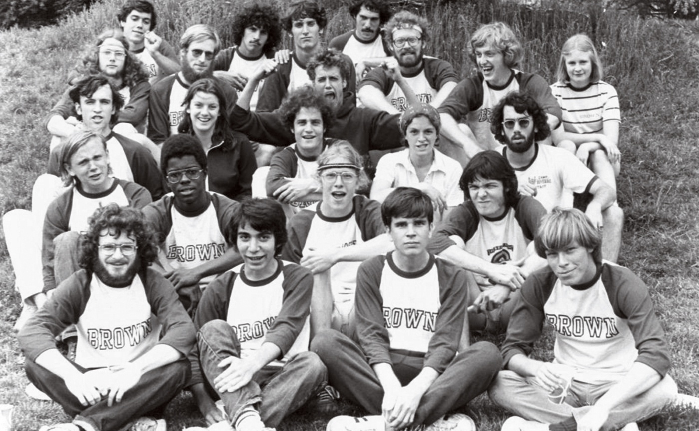 Photograph of Ron Kaufman ’78 with his ultimate frisbee team