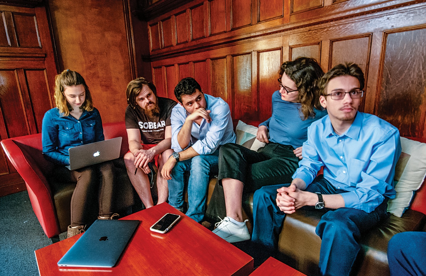 Photograph of SoBear members sitting together