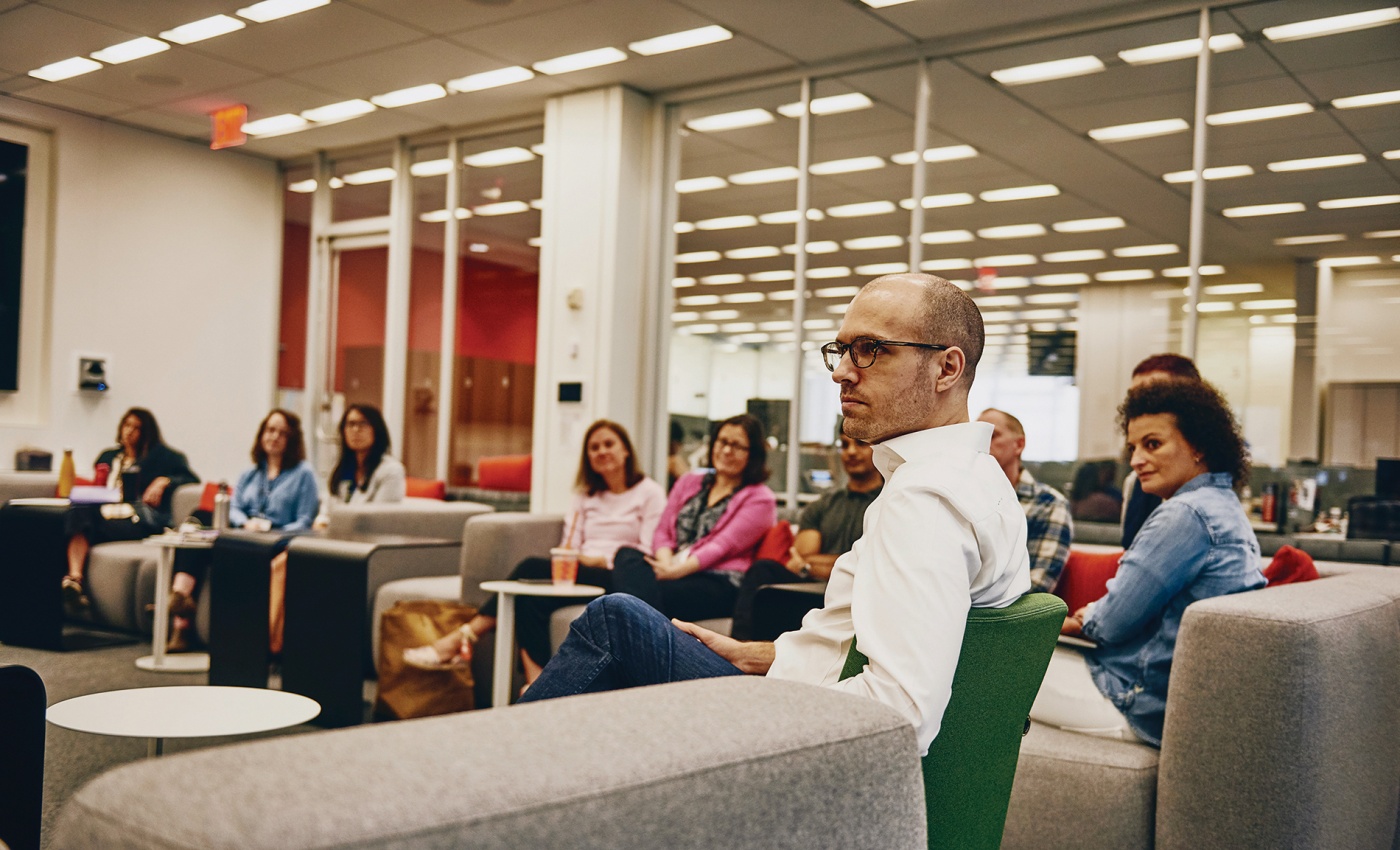 AG Sulzberger conducts a meeting at the NYT