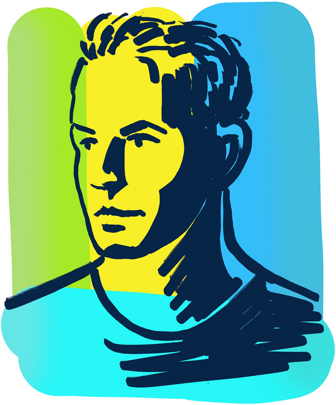 illustrated portrait: Gregory Moss