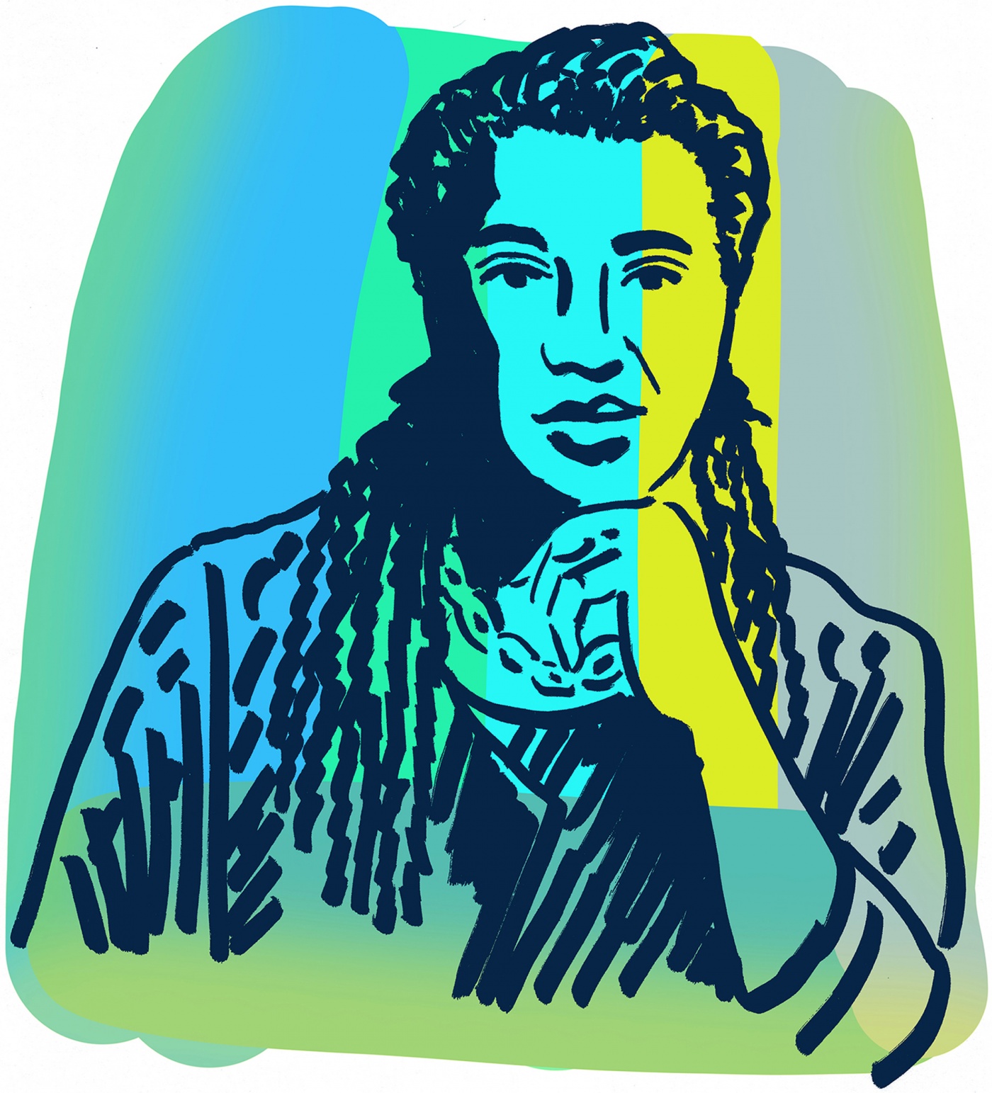 illustrated portrait: Lynn Nottage