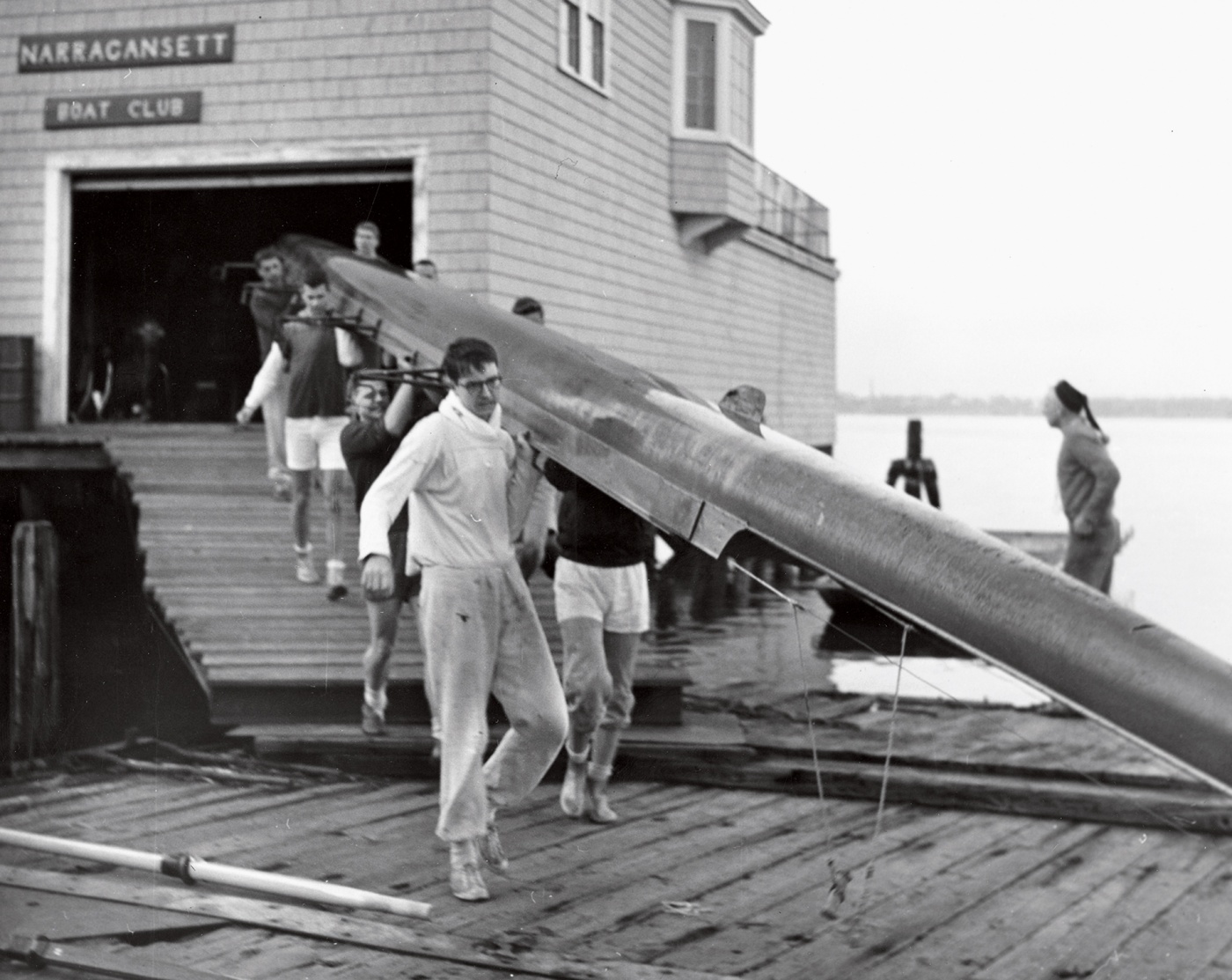 Rowing team in 1961 on Narragansett Dock