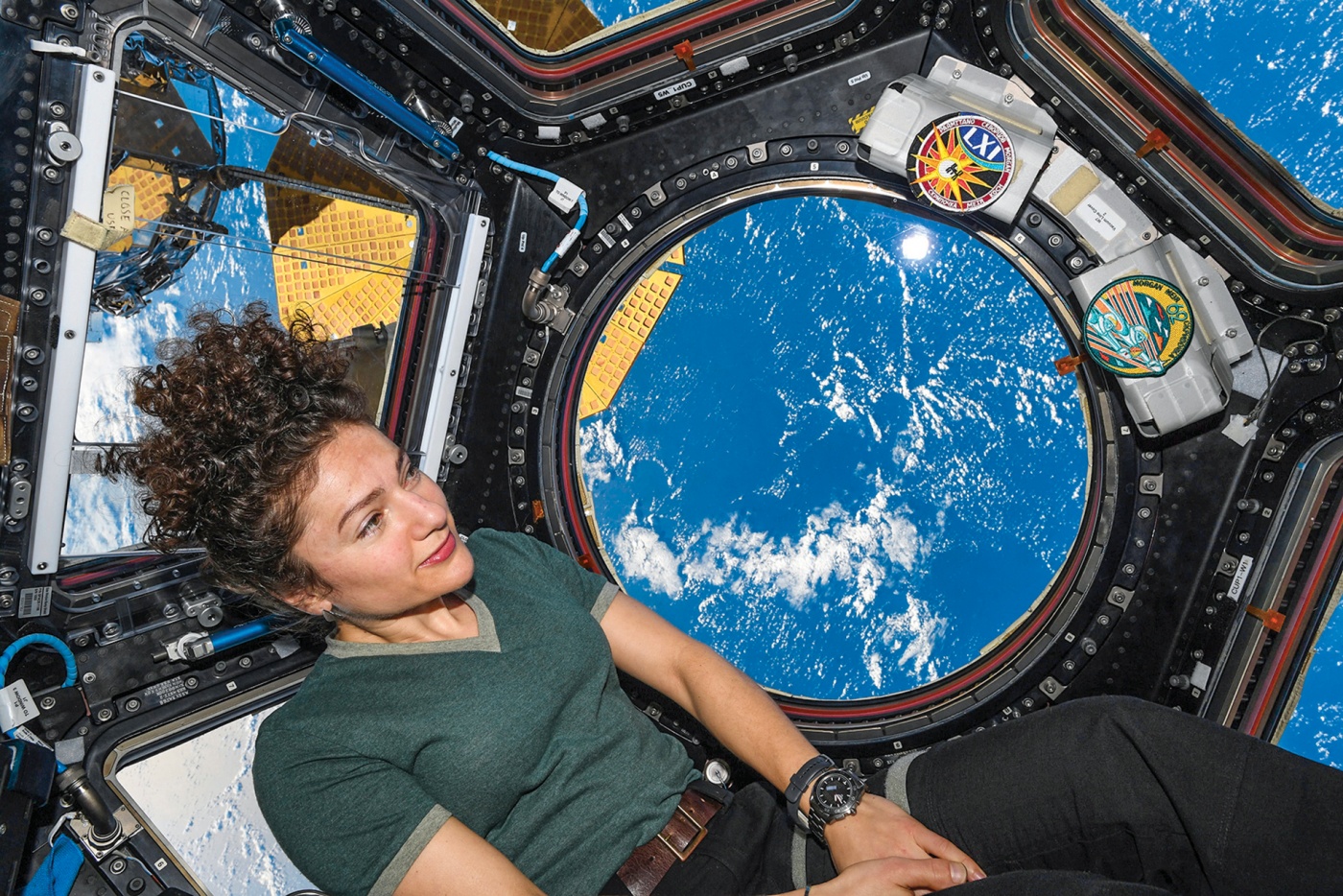 Inside the ISS cupola that NASA calls the “window to the world.”