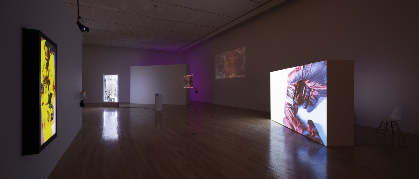 slide 4_“Jibade-Khalil Huffman: Now That I Can Dance,” 2020. Tufts University Art Galleries, installation view.