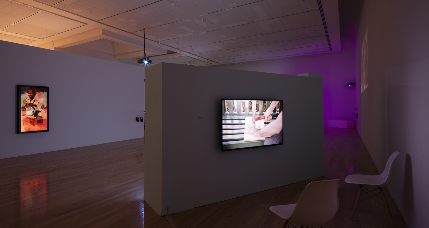 slide 5_“Jibade-Khalil Huffman: Now That I Can Dance,” 2020. Tufts University Art Galleries, installation view.