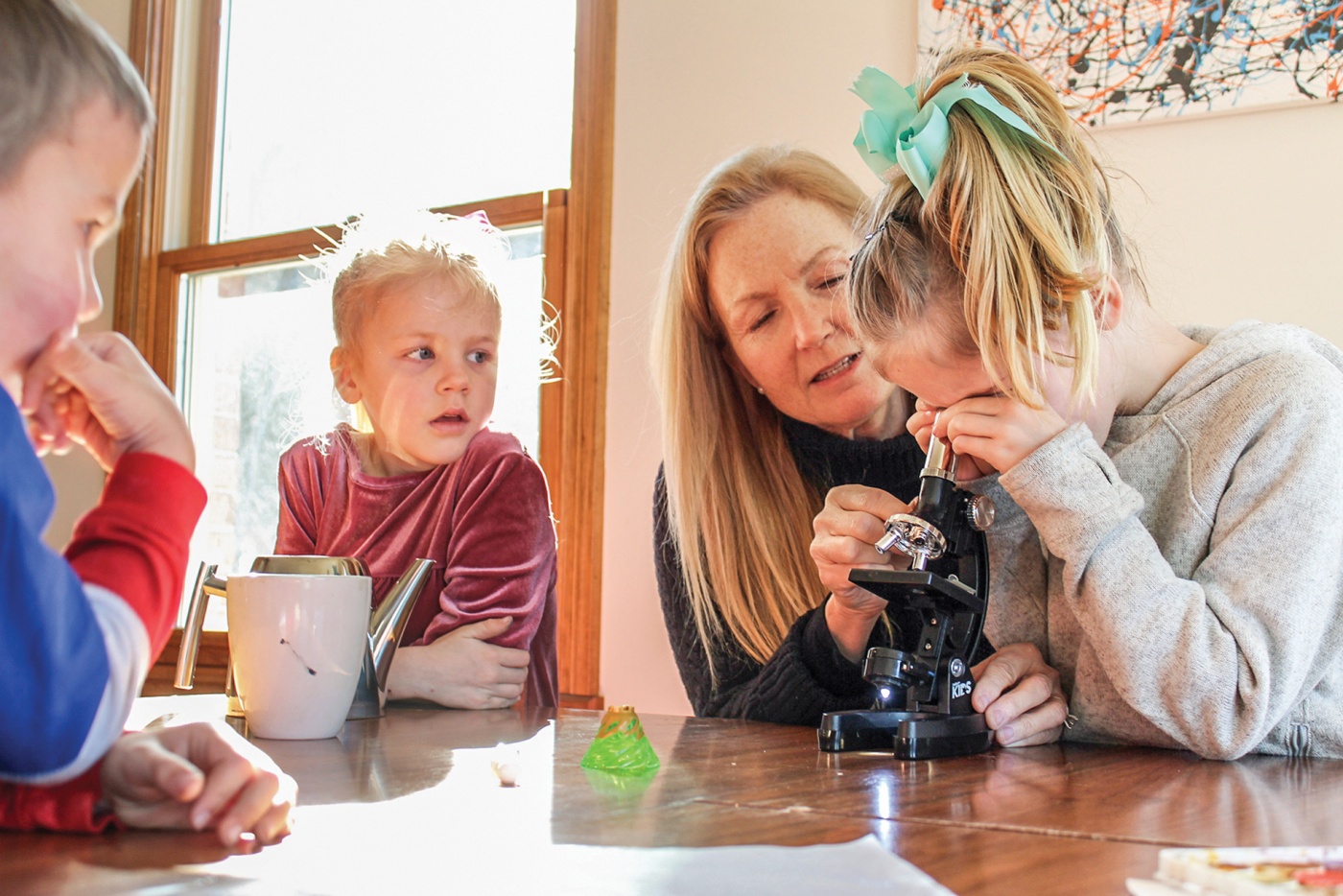 Donna Baer with grandchildren