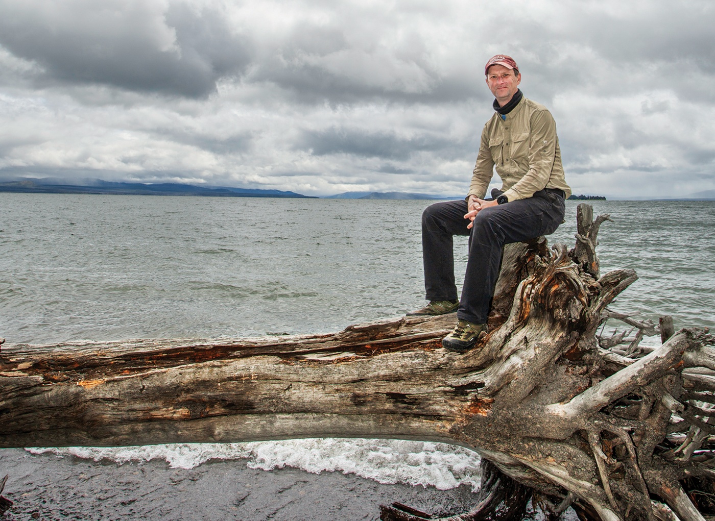 Image of Doug MacDonald at Yellowstone Lake