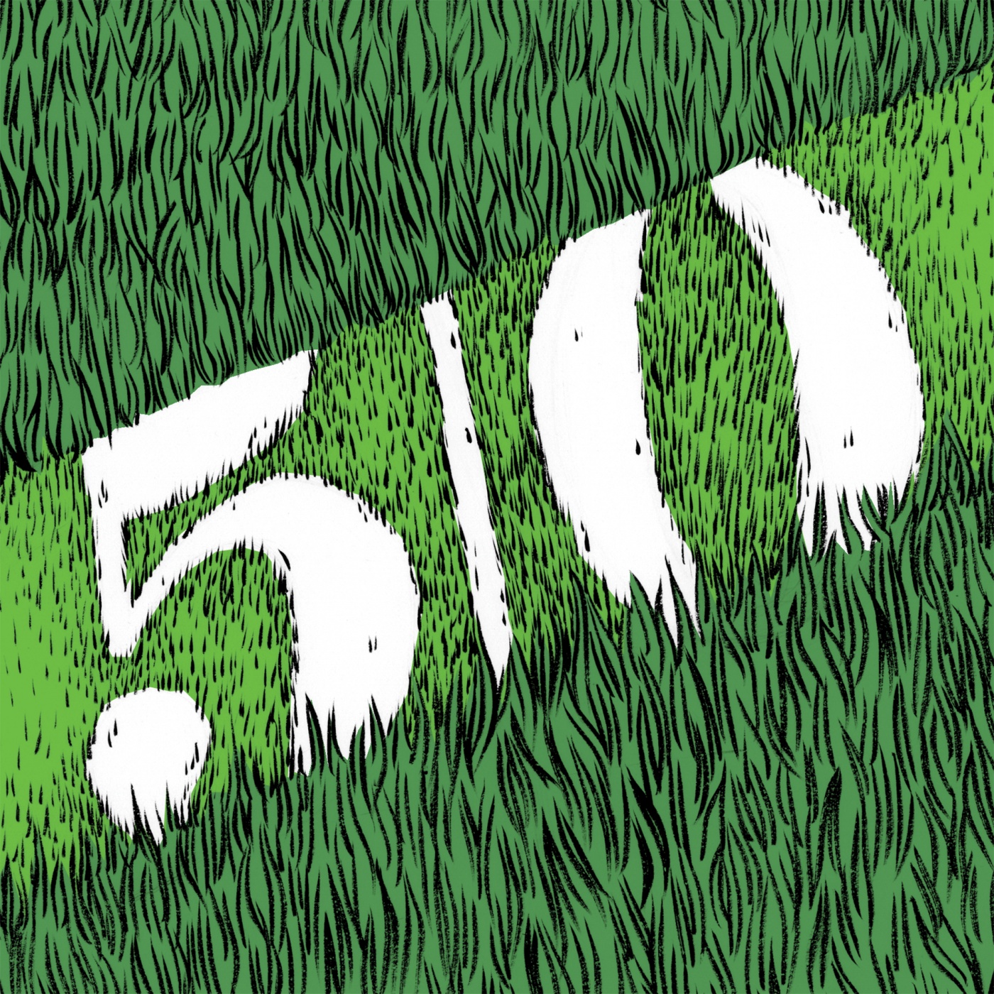 Illustration of 50 yard line by Kelsey Dake