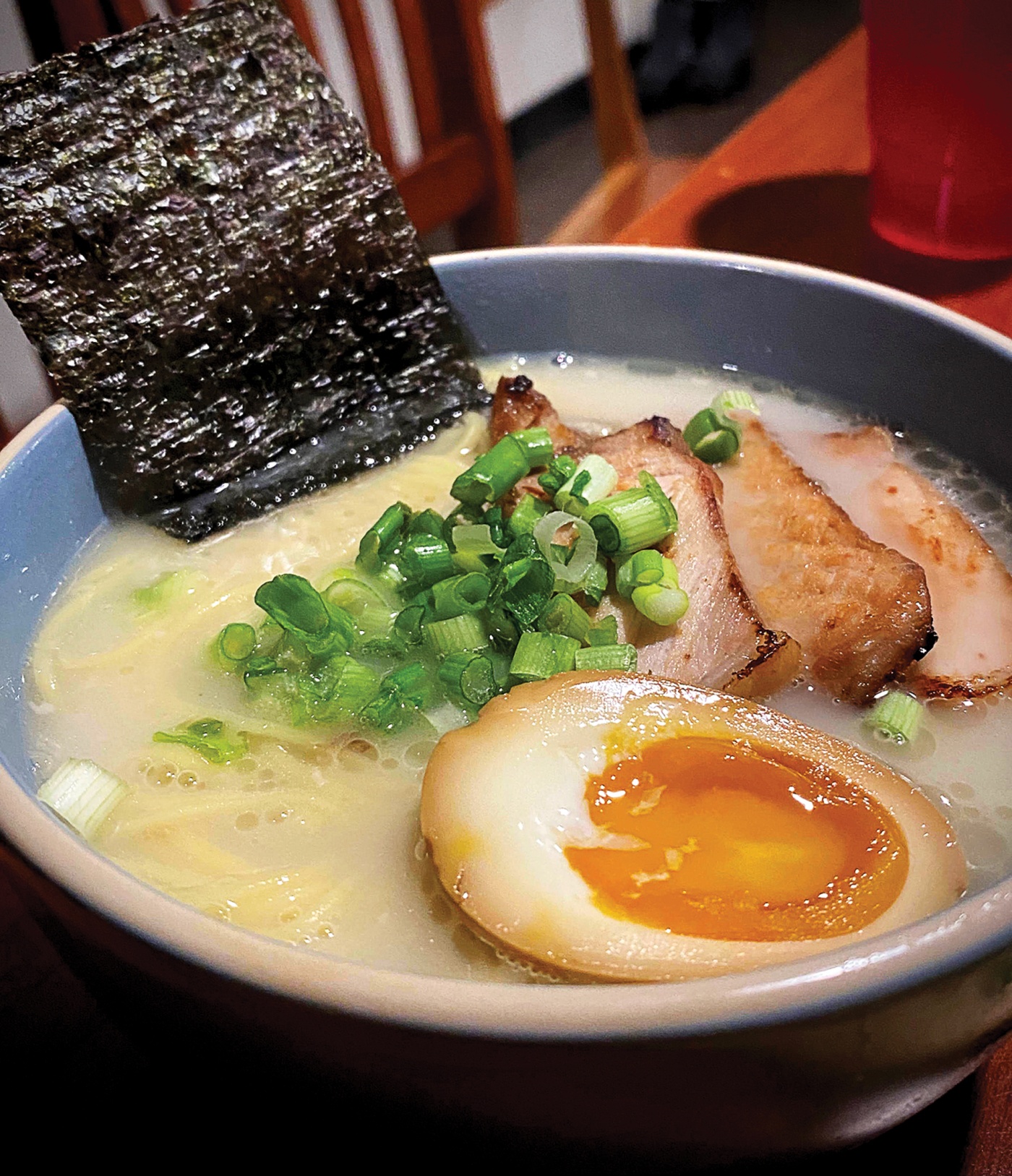 Image of ramen with egg and nori