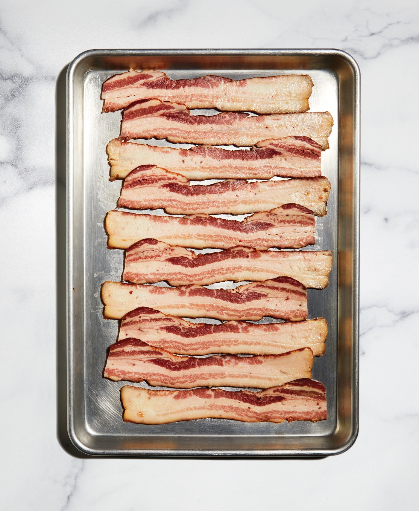 Photo of bacon on a tray