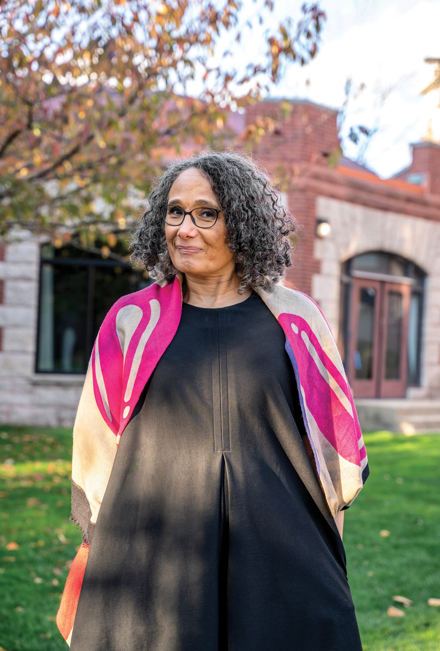 Photo of Tricia Rose on Simmons Quad