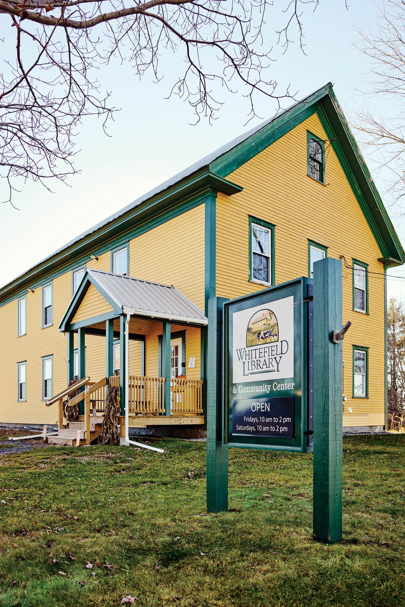 An image of the exterior of The Whitefield Library, Maine.