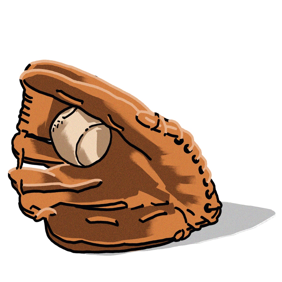 illustration of baseball mitt