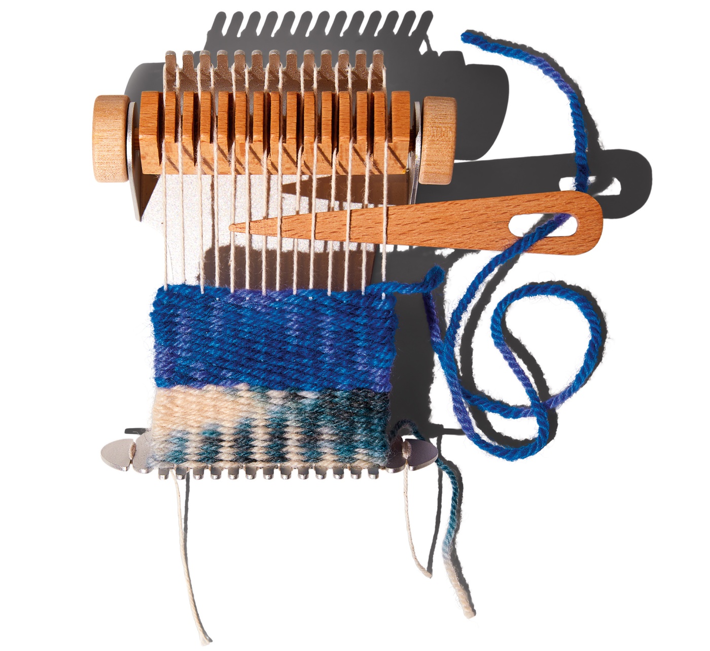 photo of a handheld loom