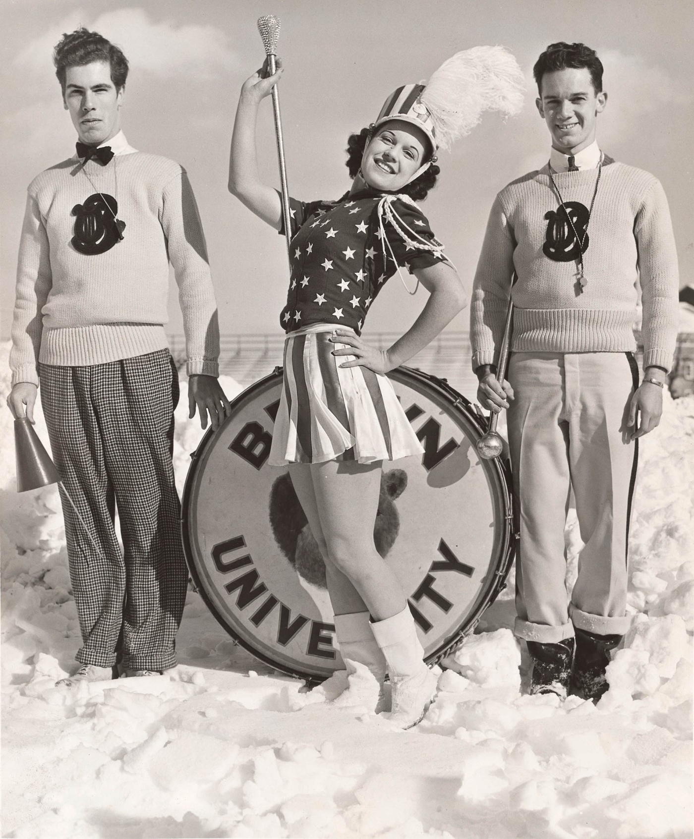 Archival image of 3 members of the Brown Band in 1940