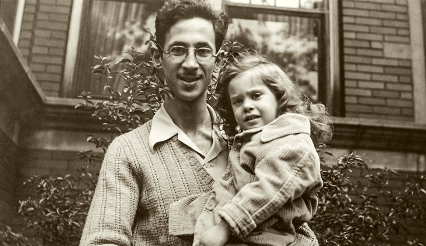 Archival image of a girl and her dad