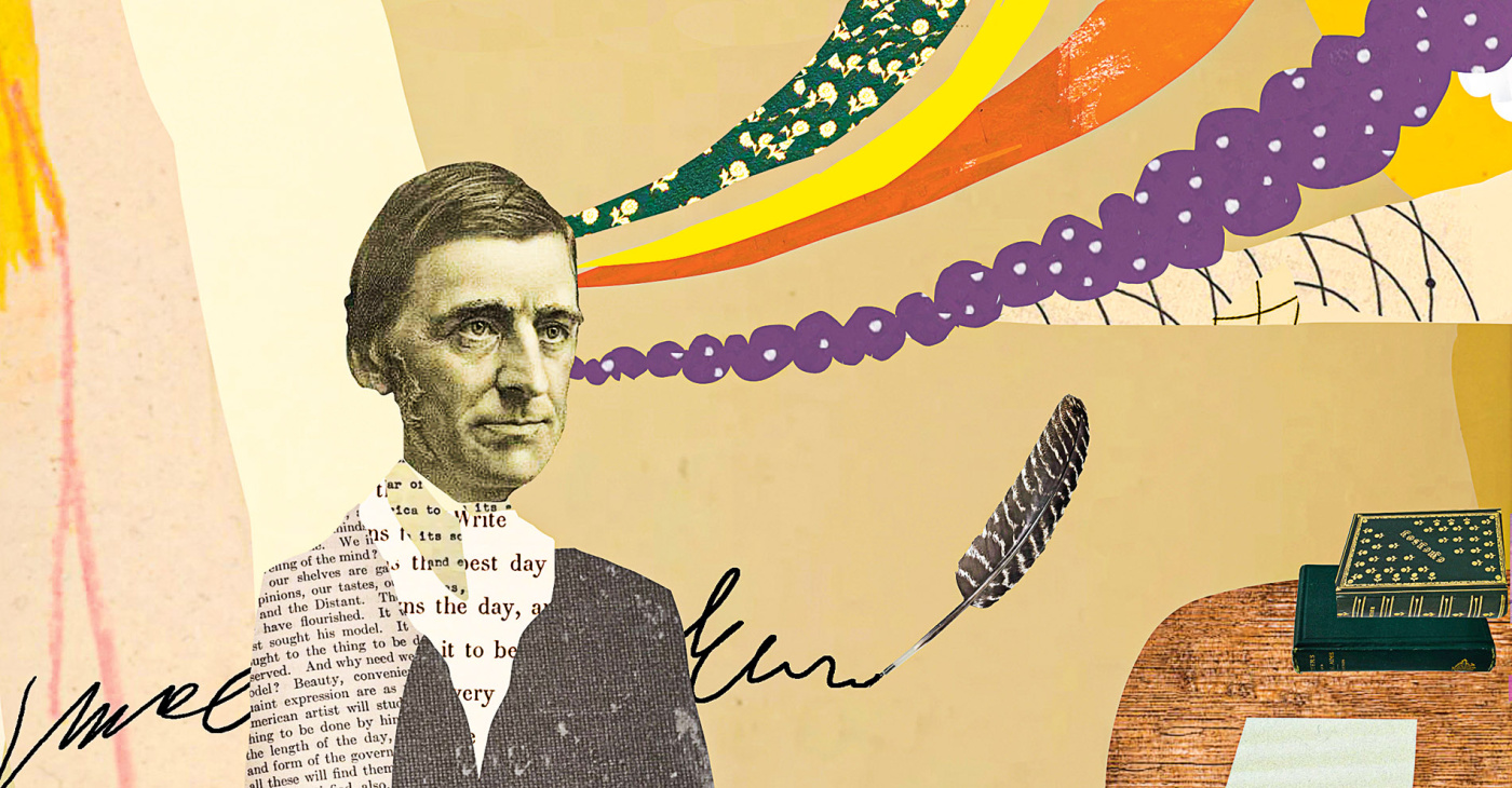 Illustration of Ralph Waldo Emerson by Katherine Streeter