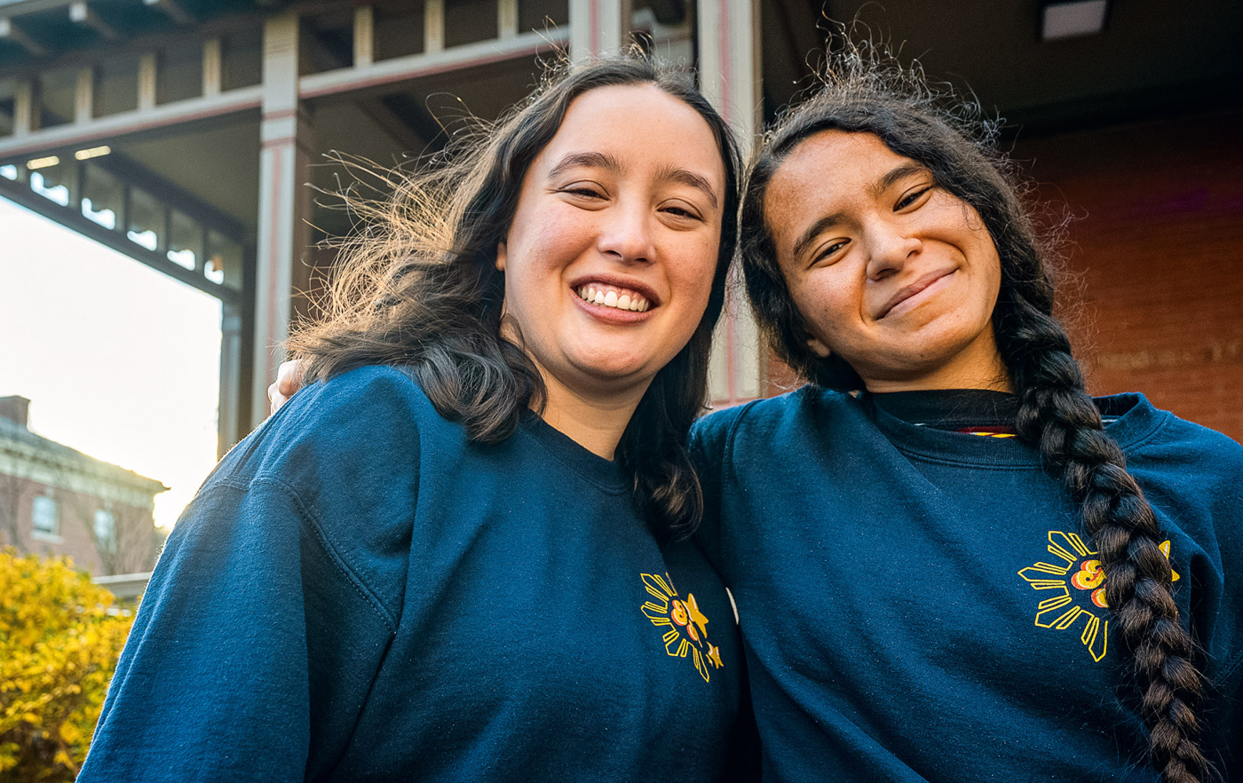 Two smiling people