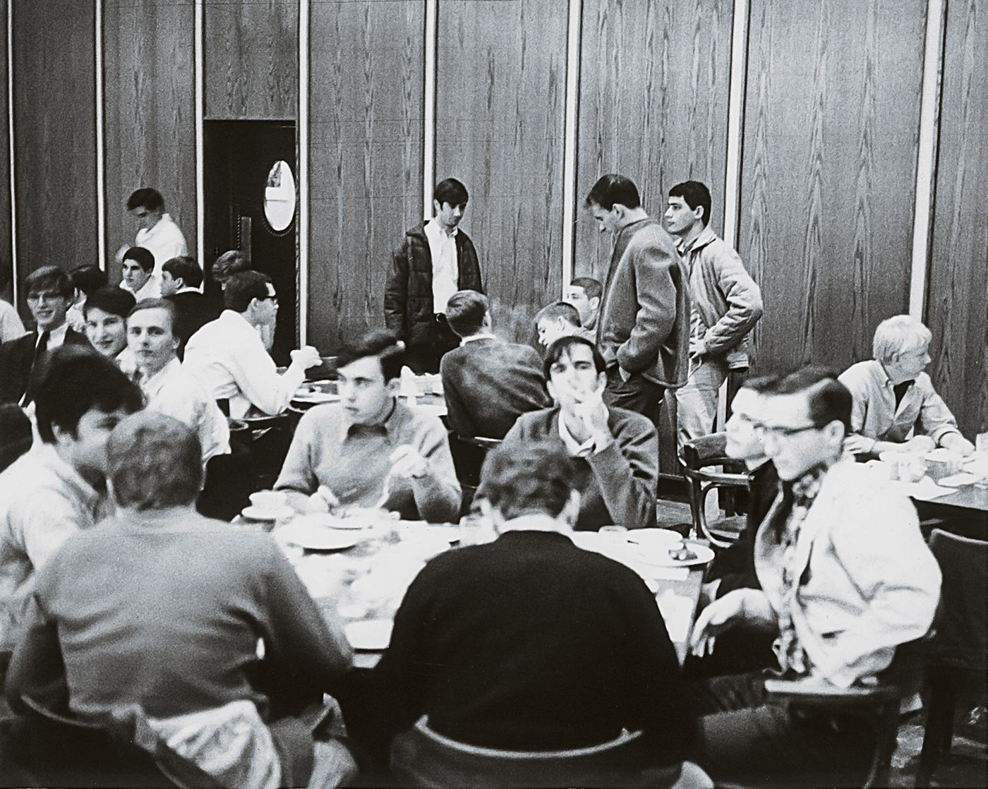 Students at dinner in the 1960s
