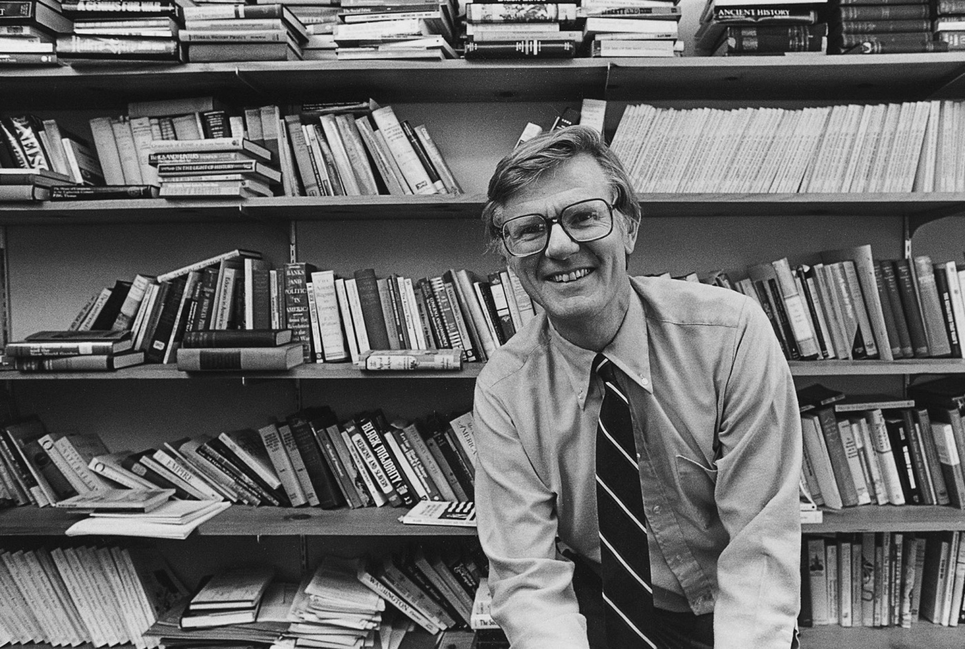 Gordon Wood in front of books