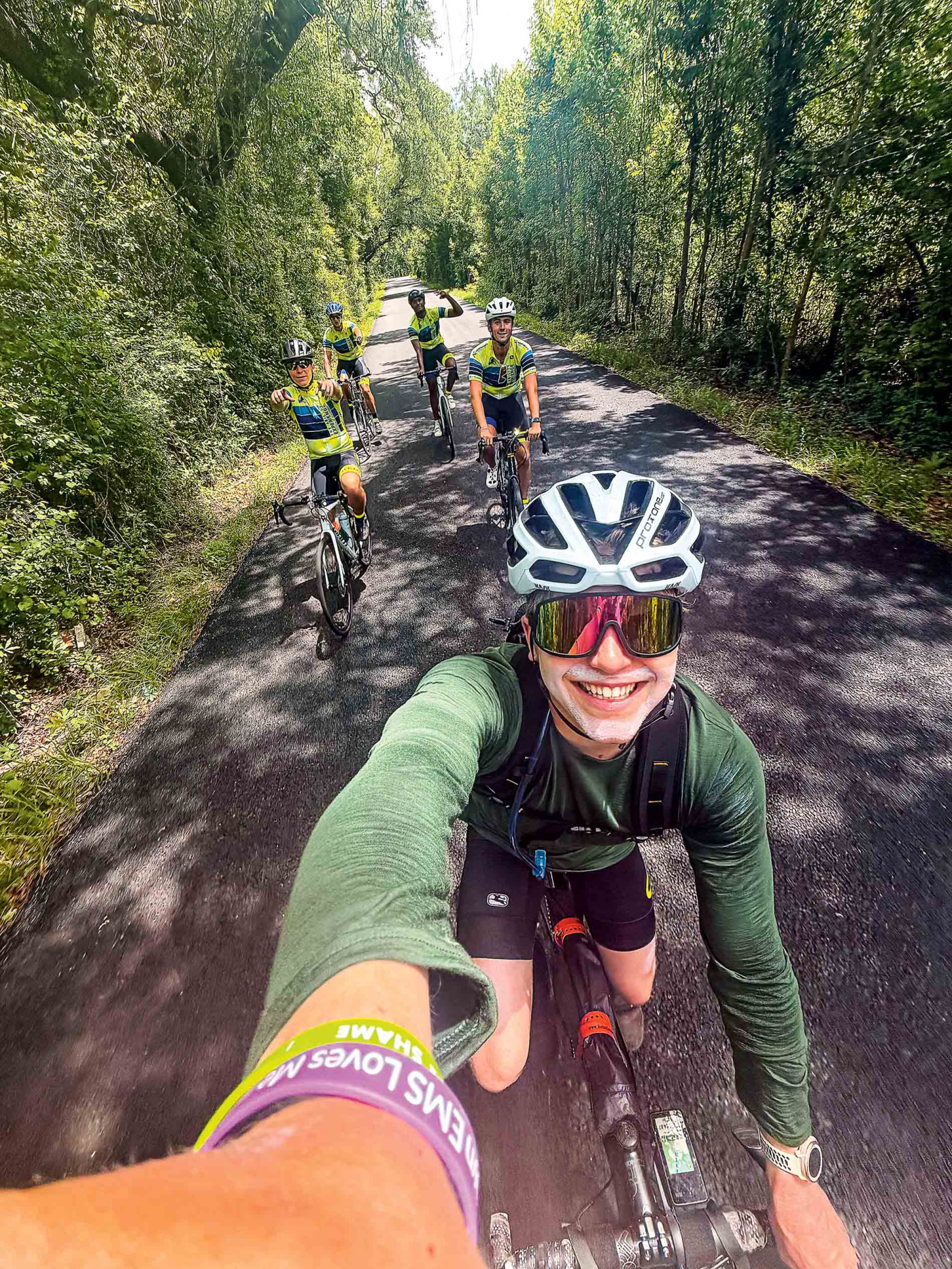Cyclists on a trail