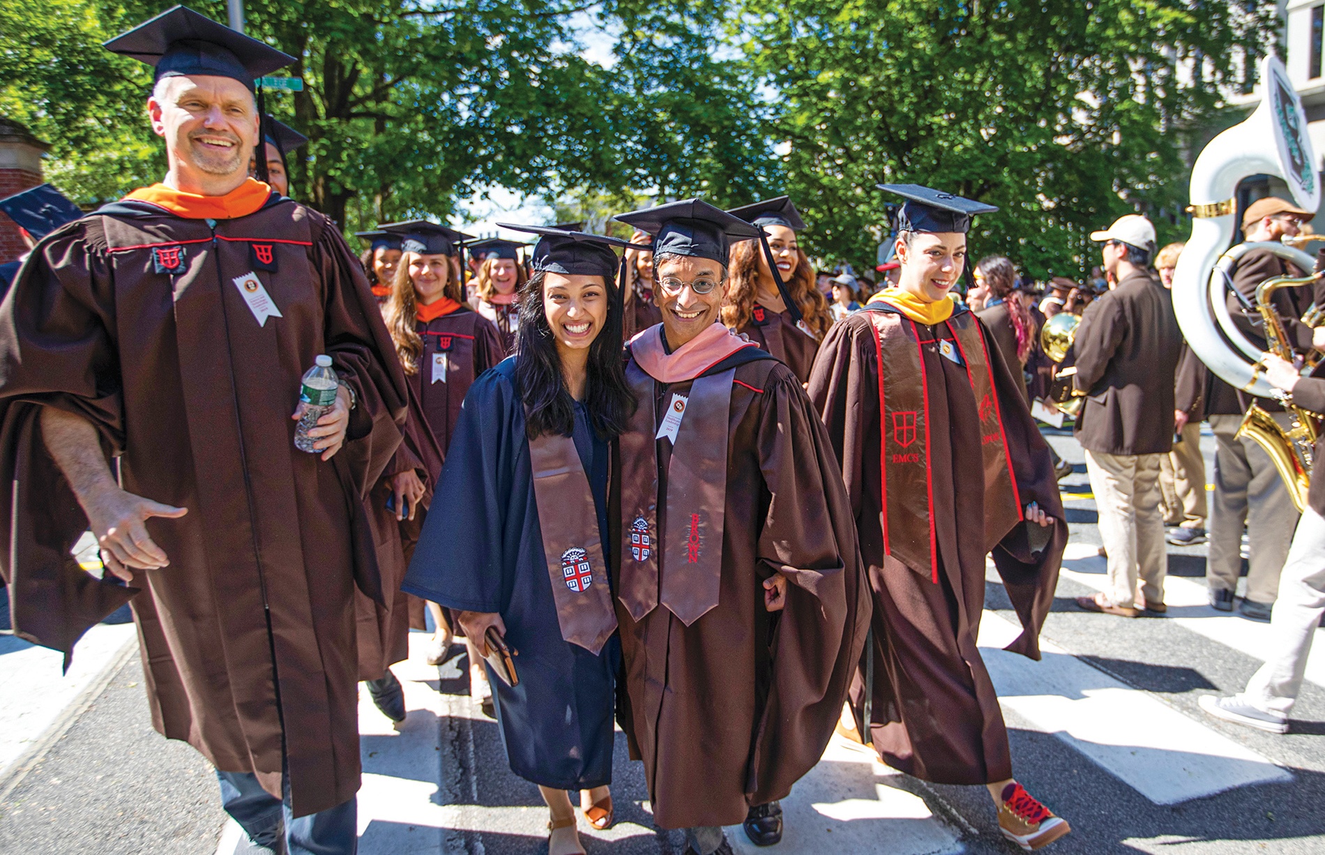 Father and daughter who walked at Commencement together