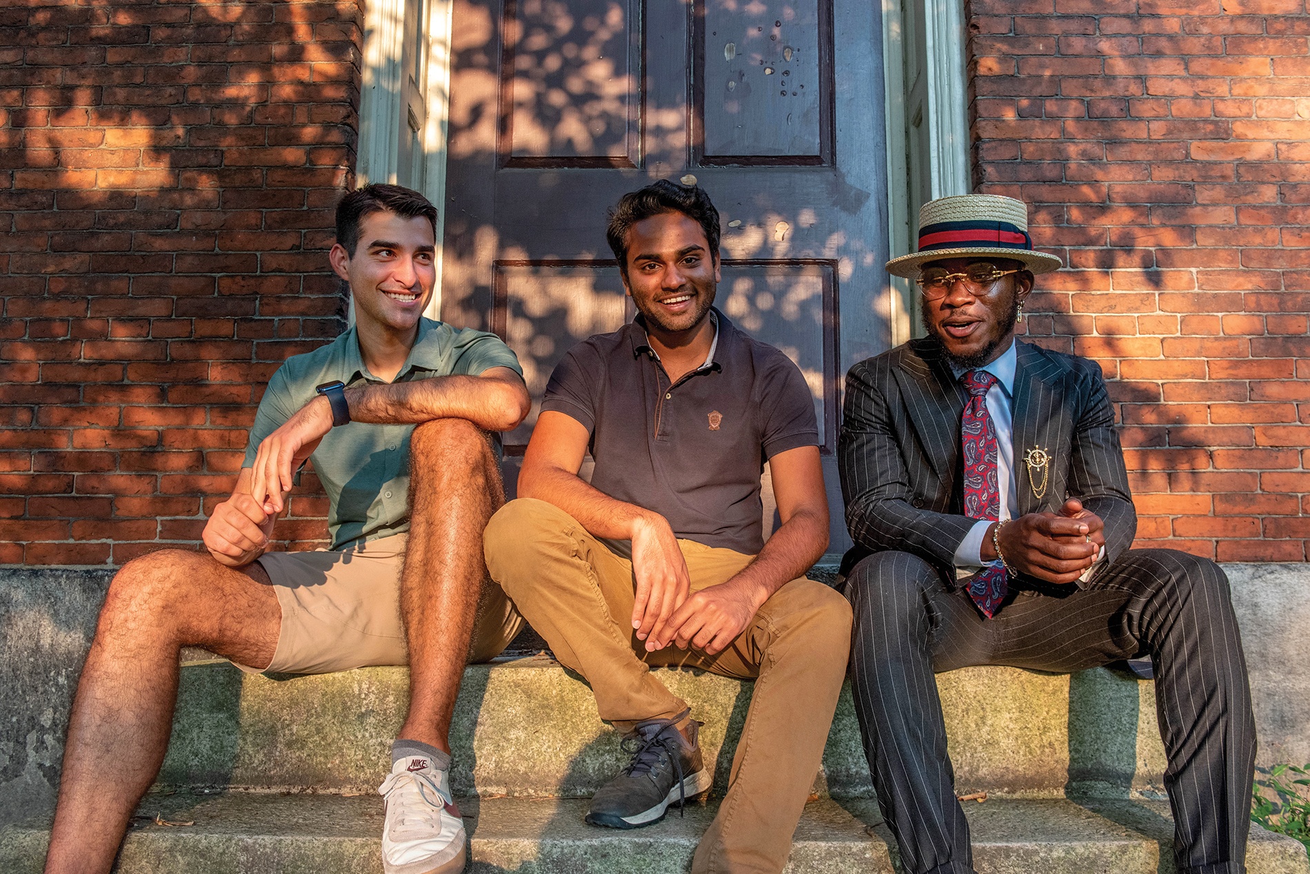 Photo of Nikhel Sylvain,  Amaan Kulatunga, and Bright Tsagli.