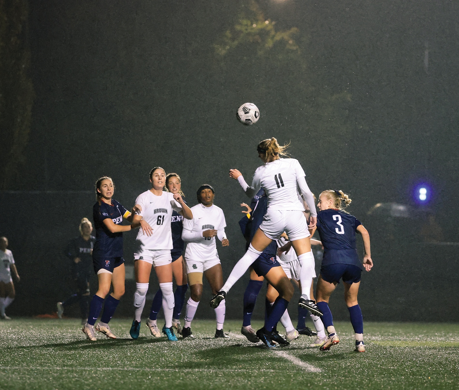 Photo of Women's Soccer team playing Penn