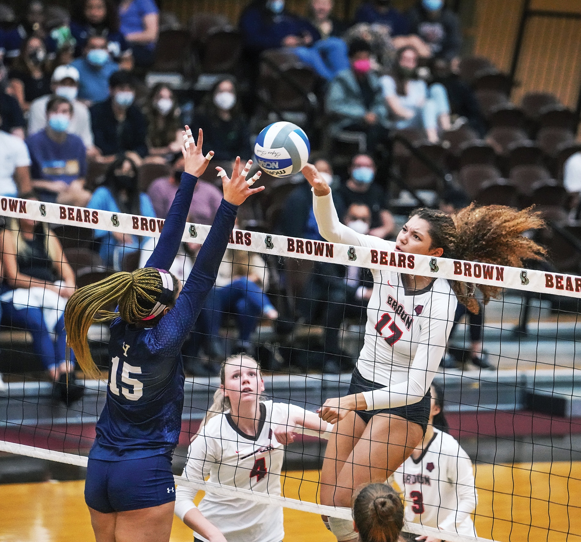 photo of Women's Volleyball team in action